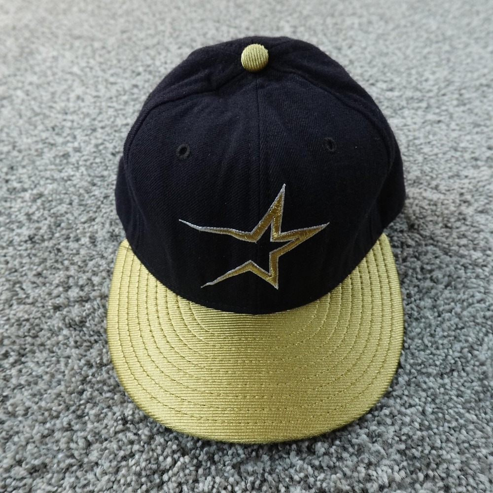 VTG Houston Astros Hat Cap Mens 7 3/8 MLB Baseball Diamond Collection Fitted USA